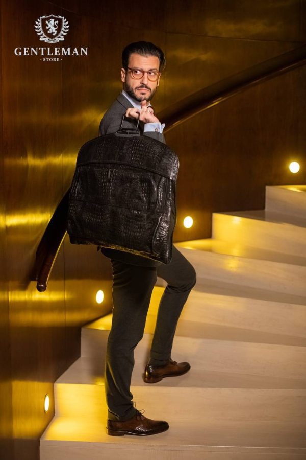 T001 | kožna torba za odelo Tony Bellucci