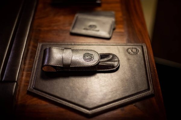 KP14 | kožna futrola za dve olovke Gentleman