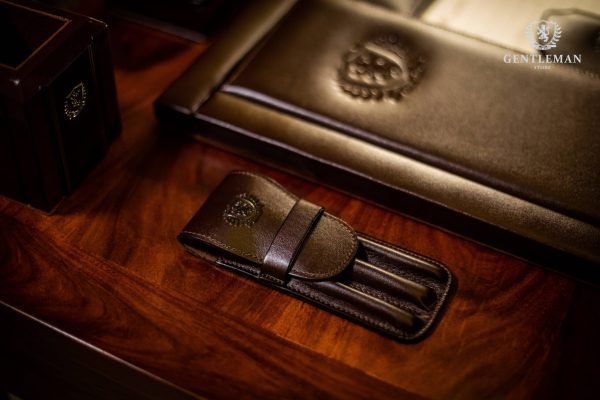 KP17 | kožna futrola za tri olovke Gentleman