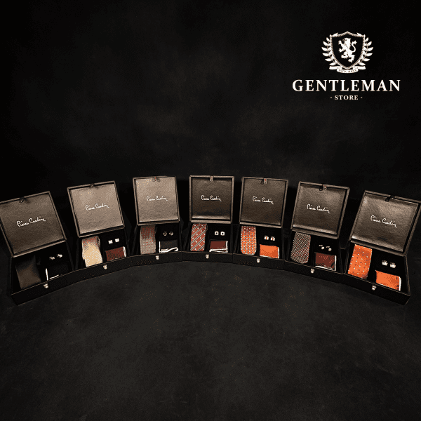 KMM001 | SET kravata, maramica i manžetne Pierre Cardin