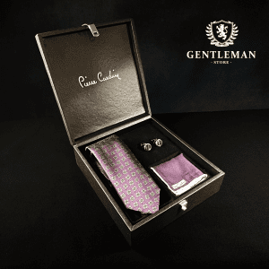 KMM001 | SET kravata, maramica i manžetne Pierre Cardin