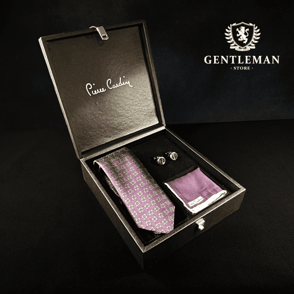 KMM001 | SET kravata, maramica i manžetne Pierre Cardin