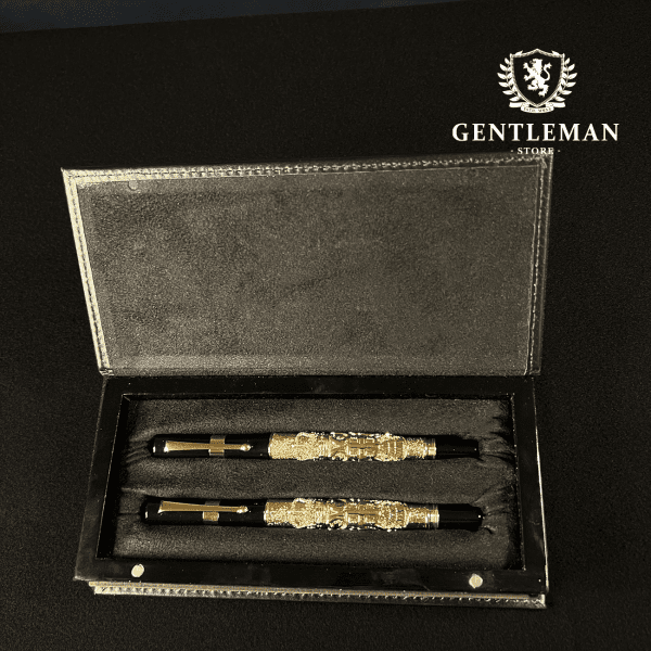 PO03 | 2 u 1 pozlaćeno penkalo i olovka sa grbom Srbije Gentleman