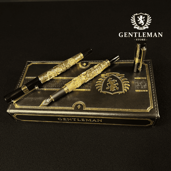 PO03 | 2 u 1 pozlaćeno penkalo i olovka sa grbom Srbije Gentleman