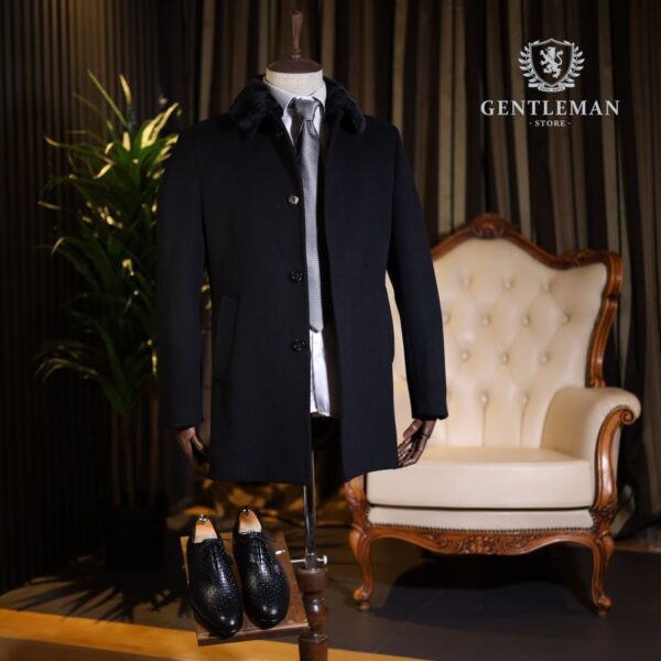 KPT001 | ELEGANTNI MUŠKI KAPUT SA KRZNOM