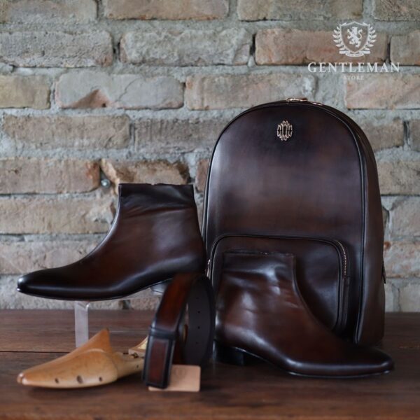 C025 | braon muške kožne čizme GENTLEMAN SHOES