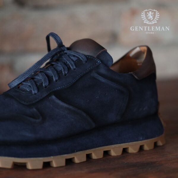 C022 | zimske teget muške kožne patike GENTLEMAN SHOES