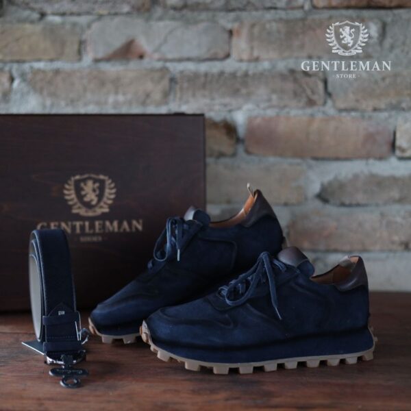 C022 | zimske teget muške kožne patike GENTLEMAN SHOES