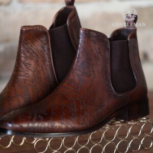 C024 | braon luksuzne muške kožne čizme GENTLEMAN SHOES