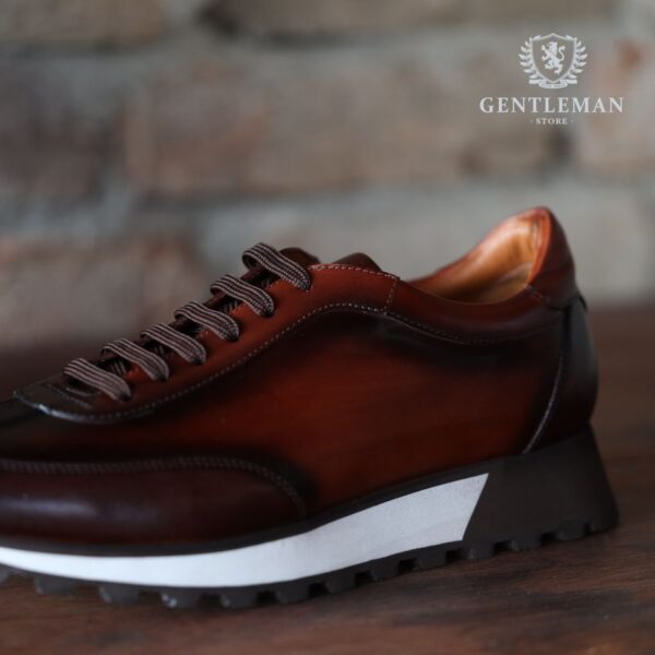 C023 | braon muške kožne patike GENTLEMAN SHOES