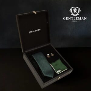 KMM03 | SET kravata, maramica i manžetne Pierre Cardin