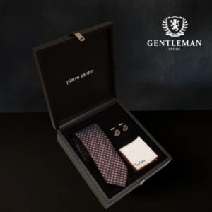 KMM06 | SET kravata, maramica i manžetne Pierre Cardin