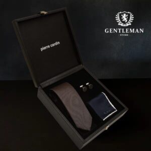 KMM11 | SET kravata, maramica i manžetne Pierre Cardin