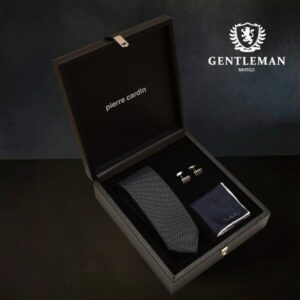 KMM12 | SET kravata, maramica i manžetne Pierre Cardin