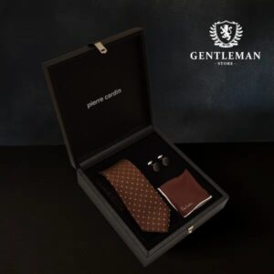 KMM13 | SET kravata, maramica i manžetne Pierre Cardin