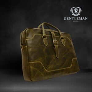 T0205A | kožna maslinasta poslovna torba Guard